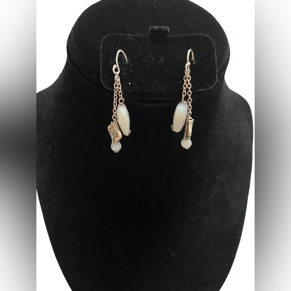 Moonstone Dangling Earrings - Picture 6 of 11